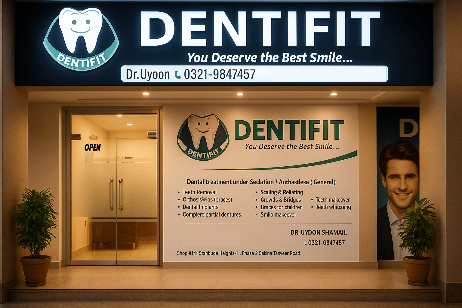 DentiFit Clinic interior — modern dental office